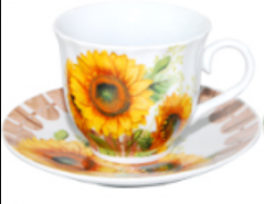 Сервиз чайный SNT 12 пр. на металической стойке Цветы 200мл,d14см 152-00-1