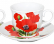 Сервиз чайный SNT 12 пр. на металической стойке Цветы 200мл,d14см 152-00-8