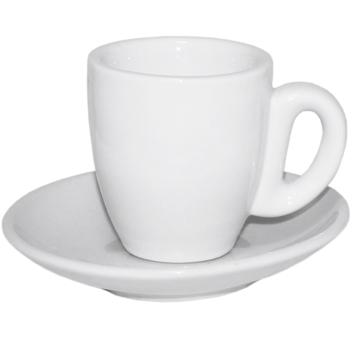Чашка з блюдцем SNT біла (чашка-60 мл, блюдце-11,5 см) 13629-05