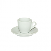 Чашка із блюдцем SNT біла (чашка-60мл, блюдце-11,5см) 13629-04