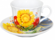 Сервиз чайный SNT 12 пр. на металической стойке Цветы 200мл,d14см 152-00-3