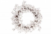 Декоративний вінок Bon з білих ягід у снігу, 55см 758-347