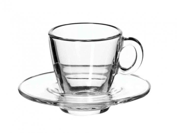 Сервіз кавовий Pasabahce Aqua чашка 72мл, блюдце 10,5см