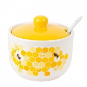 Цукорниця керамічна з ложкою Honey 0.45 л. Flora 32480
