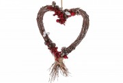 Новогоднее украшение Bon Сердце лоза с рябиной 45см NY27-W13
