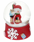 Декоративный водяной шар Bon 8.8см, Снеговик 129-058