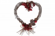 Новогоднее украшение Bon Сердце лоза с рябиной 30см NY27-W14