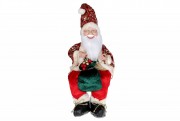 Новорічна декоративна іграшка Bon Санта 40см, колір - червоний із зеленим NY14-548