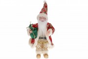 Новорічна декоративна іграшка Bon Санта 30см, колір - червоний із зеленим NY14-515