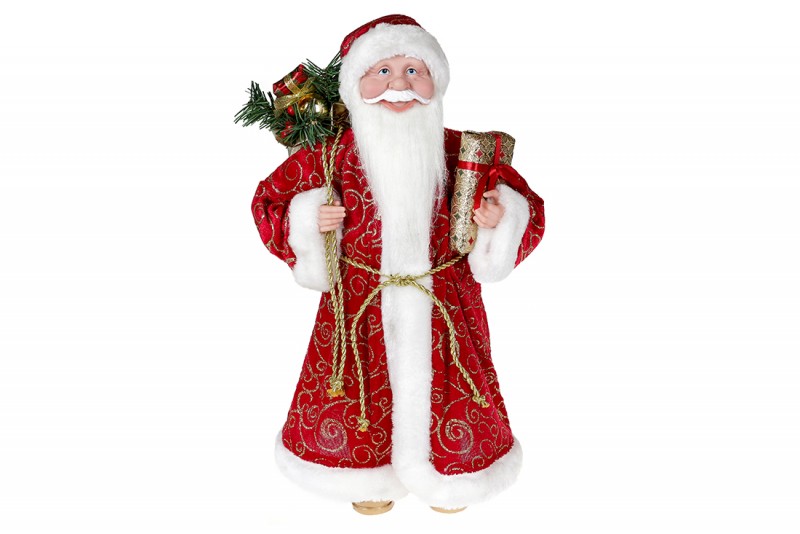 Новогодняя декоративная игрушка Bon Санта 45см, цвет - красный NY14-525