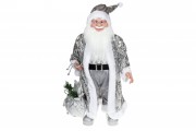 Новорічна декоративна іграшка Bon Санта, 60см, колір - срібний NY14-540
