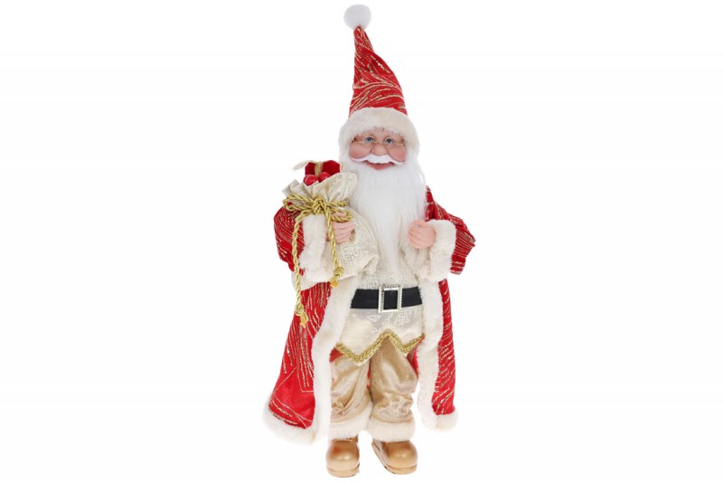 Новогодняя декоративная игрушка Bon Санта 45см, цвет - красный с золотом NY14-534