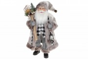 Мягкая игрушка Bon Санта c фонарем 46см, цвет - серый 845-241