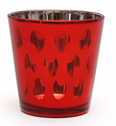 Подсвечник стеклянный Bon 7.5см Овалы, цвет - красный NY15-201