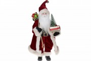 М'яка іграшка Bon Санта з ялинкою 46см з LED підсвічуванням, колір - бордо 845-232