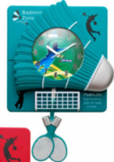 Часы настенные SNT Детские с маятником Бадминтон кварц. пластик 32*7*33см 05-106 Зеленые