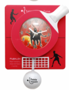 Часы настенные SNT Детские с маятником Бадминтон кварц.пластик 30,5*5,6*41,5 см 05-012 Красные