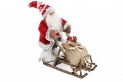Новогодняя игрушка Bon Санта на санях 34.5см, цвет - красный 825-113