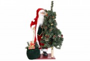 Новорічна декоративна іграшка Bon Санта з ялинкою з LED підсвічуванням 90см NY14-594
