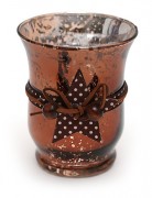 Свічник скляний Bon 9см антична мідь із декором NY15-187