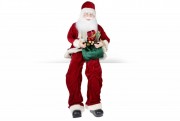 Новогодняя игрушка Bon Сидячий Санта 80см, цвет - красный NY14-492