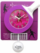 Часы настенные SNT Детские с маятником Бадминтон кварц.пластик 30,5*5,6*41,5 см 05-012 Фиолетовые