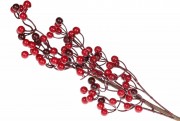Декоративная ветка с красно-бордовыми ягодами 60см Bon 901-004