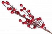 Декоративная ветка с красными ягодами 60см Bon 901-003