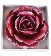 Декоративна свічка Bon Роза 9.5см, колір - бордо Q00-141