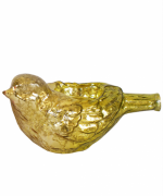 Свічник зі скла Bon Птах 15см, колір - золото 172-481