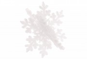Новорічний декор Bon Сніжинка 20см з ефектом 3D, колір - білий 787-081