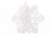 Новорічний декор Bon Сніжинка 30см з ефектом 3D, колір - білий 787-080