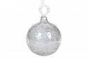 Елочный шар Bon с покрытием лёд и зеркальным блеском, 10см, цвет - графит NY15-987