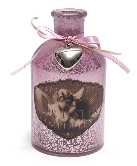 Декоративная бутылочка Bon 15см с рисунком Ангелы и декором 773-309