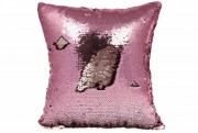 Декоративний напірник для подушки Bon 40см з паєтками, колір - рожевий NY14-449