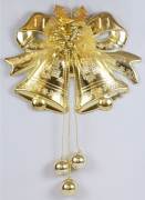 Новорічна прикраса Bon Дзвіночок з декором, 45см, колір - золото 144-302