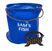Відро рибальське ЕВА Sams Fish 25х25см 10л, мотузка 4,9м
