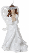 Декоративная подвесная фигурка Bon Ангел, 10см, цвет - белый HA9-508