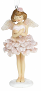 Декоративная подвесная фигурка Bon Ангел с сердцем, 12см, цвет - бежевый 707-844