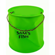 Відро рибальське ЕВА Sams Fish 25х25см 10л зелений