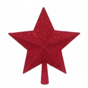 Верхушка пластиковая на елку Звезда красная H-25 см. Flora 75910
