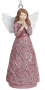 Декоративная подвесная фигурка Bon Ангел молится 11см, цвет - пурпурный 218-825