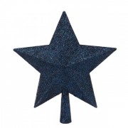 Верхушка пластиковая на елку Звезда синяя H-25 см. Flora 75911