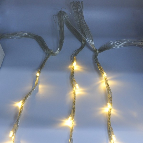 Гирлянда-водопад (Curtain-Lights) Itrains 200WW-2 внутренняя, пров.:прозрачный, 2м*2 (Белый-теплый)