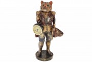 Декоративна статуетка з годинником Тигр, 26,6см, колір - бордо із золотом Bon 419-248