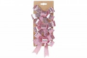 Набір Bon (3 шт) декоративних бантів 10*12см, колір - рожеві паєтки 821-020