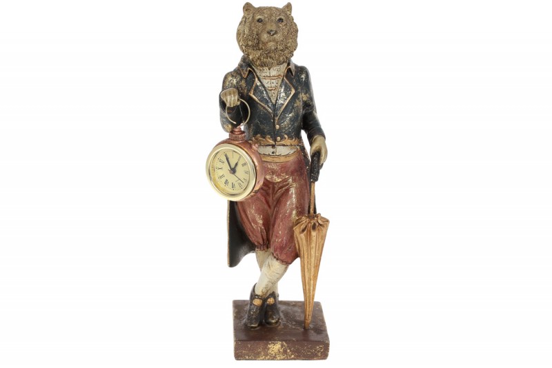 Декоративна статуетка з годинником Тигр, 30,5 см Bon 419-275