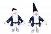 Новогодняя Bon декоративная фигурка-подвеска Санта 18см 2шт, цвет - синий NY14-502