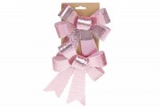 Набір Bon (3 шт) декоративних бантів 14*20см, колір - рожеві паєтки 821-021