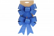 Набір Bon (2 шт) декоративних бантів 14*20см, колір - блискучий синій 821-135